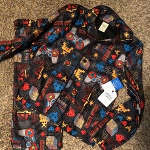 NWT Kids 10-12 Large Video Games 2-pc pajama set